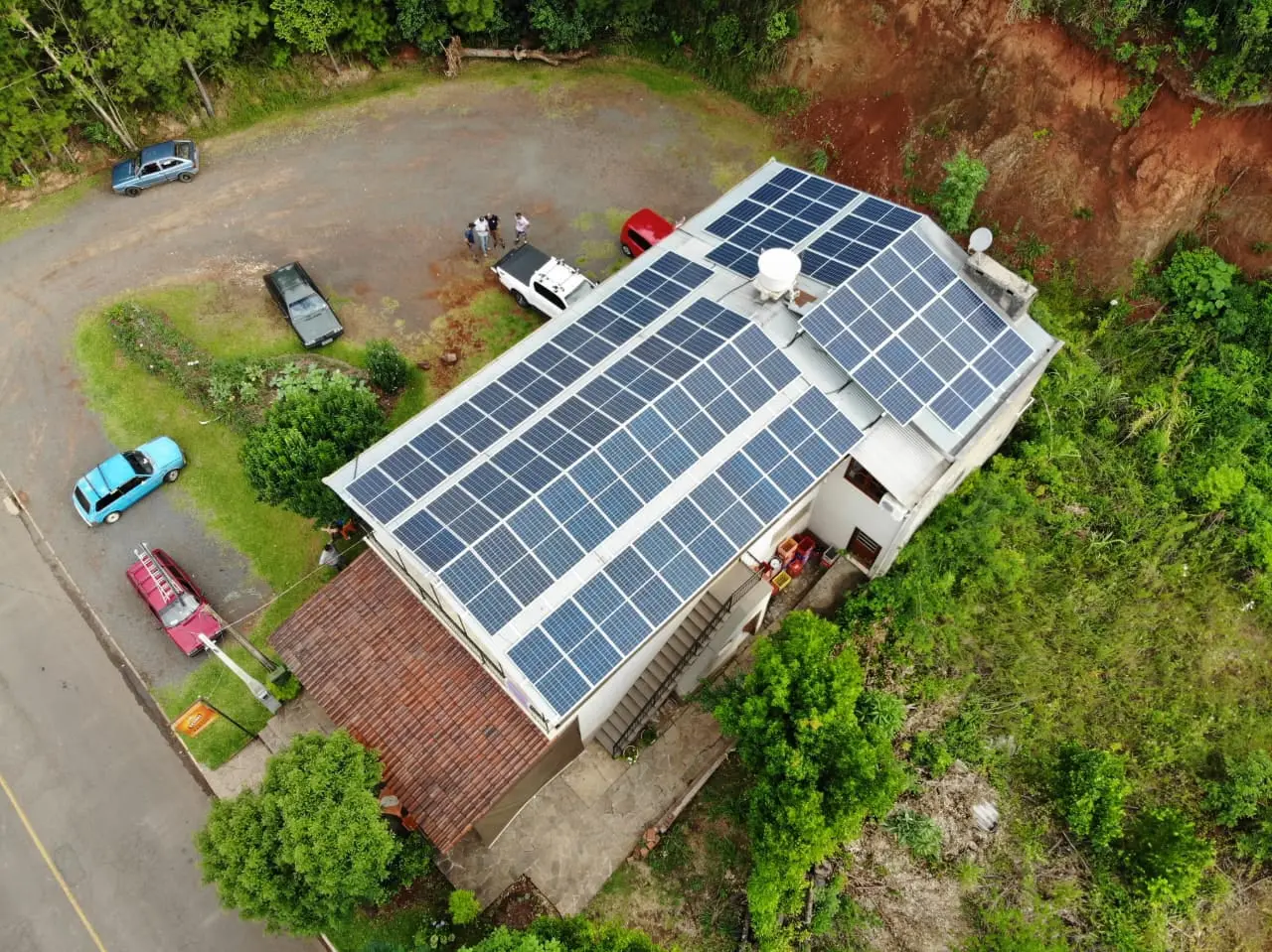 Projeto real de energia solar instalado pela Sollarseg