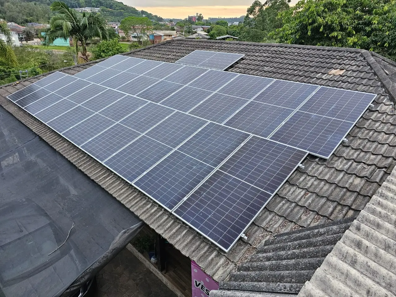 Projeto real de energia solar instalado pela Sollarseg